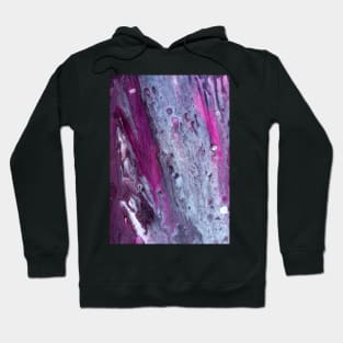 Pink geode acrylic painting pour - Abstract Hoodie